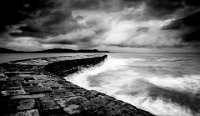 Stormy Day on the Cob <div : Dorset England Events Lyme Regis Places The Cobb